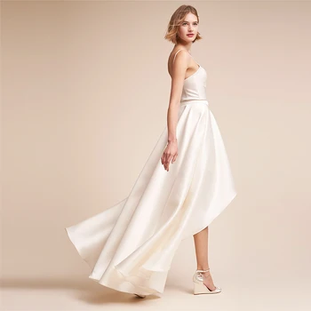 Tailored Spaghetti Straps V-neck High Low Vestidos De Novia Crystal Beading Backless Beach Wedding Dresses Marriage Bridal Gowns
Tailored Spaghetti Straps V-neck High Low Vestidos De Novia Crystal Beading Backless Beach Wedding Dresses Marriage Bridal Gowns