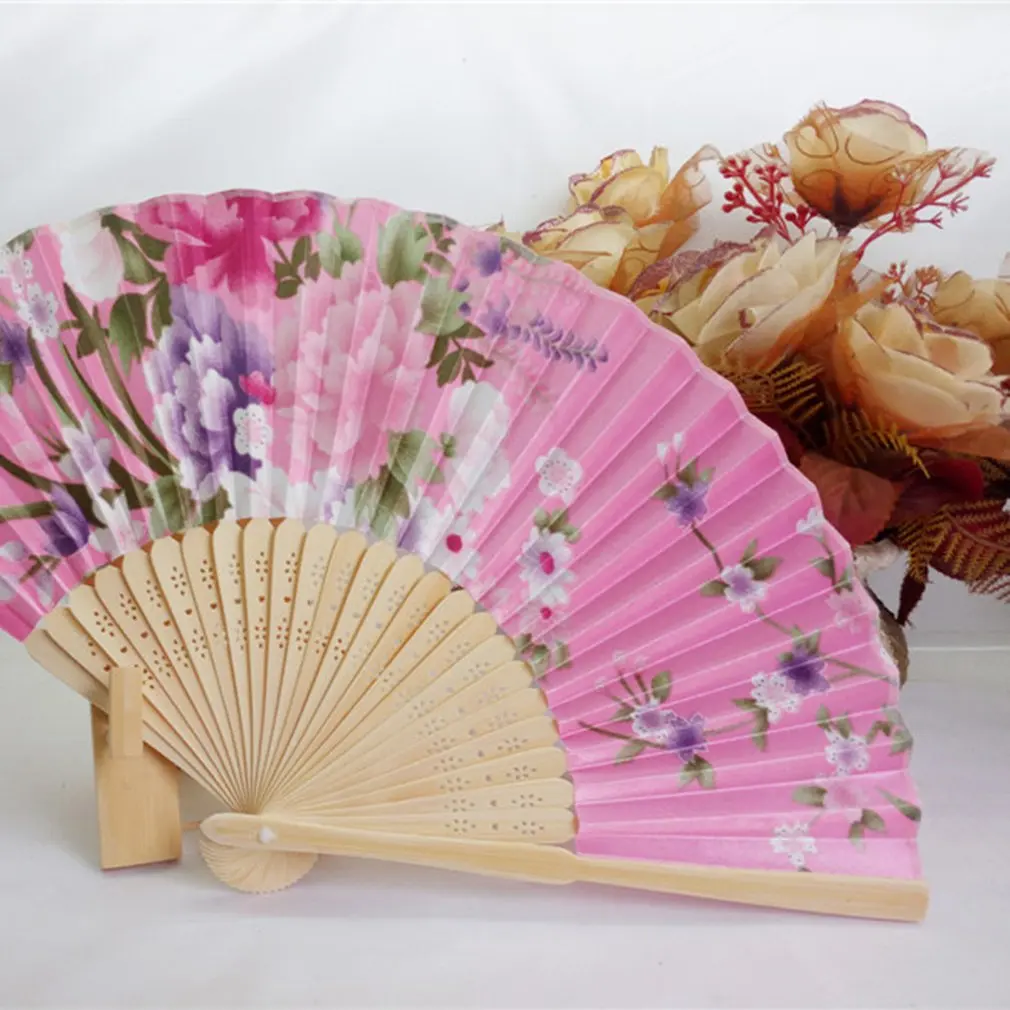Portable Fan Japanese Chinese New Style Women's Hand Held Folding Fan Beautiful Satin Fan with Bamboo Frame Summer Cool Gift
Portable Fan Japanese Chinese New Style Women's Hand Held Folding Fan Beautiful Satin Fan with Bamboo Frame Summer Cool Gift