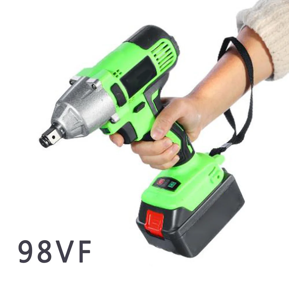 98VF110-240V Cordless Impact Wrench Brushless Electric Drill 350 N. M Charger