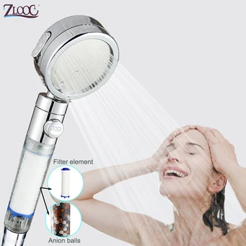 Zloog 3 Mode High Pressure Pure Shower Head Purified Water Replaceable Filter Element Skin Care Stop Button showerhead 
Zloog 3 Mode High Pressure Pure Shower Head Purified Water Replaceable Filter Element Skin Care Stop Button showerhead