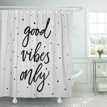 Good Vibes Only Lettering Inspirational Quotes Modern and Typographic Shower Curtain Waterproof Polyester Fabric 72 x 72 Inches
Good Vibes Only Lettering Inspirational Quotes Modern and Typographic Shower Curtain Waterproof Polyester Fabric 72 x 72 Inches