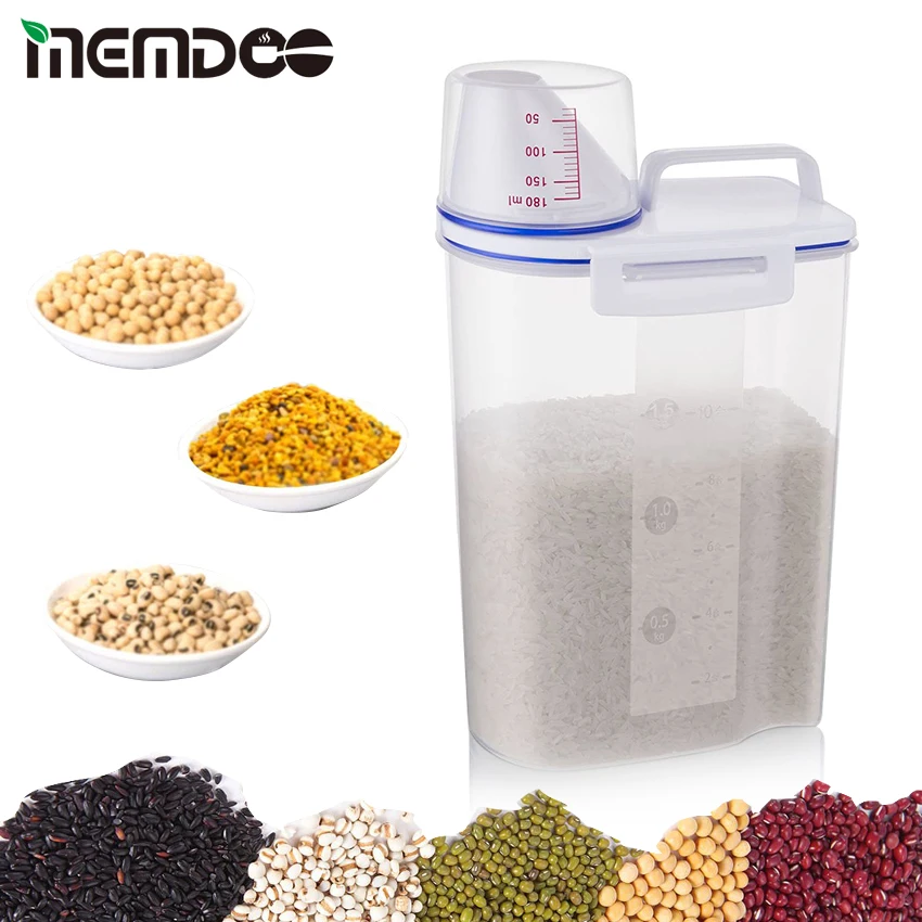 MEMDOO 2L Kitchen Organizers Food Containers Storage Boxes Cereal Grain Bean Rice Transparent Plastic Storage Container Boxes
MEMDOO 2L Kitchen Organizers Food Containers Storage Boxes Cereal Grain Bean Rice Transparent Plastic Storage Container Boxes