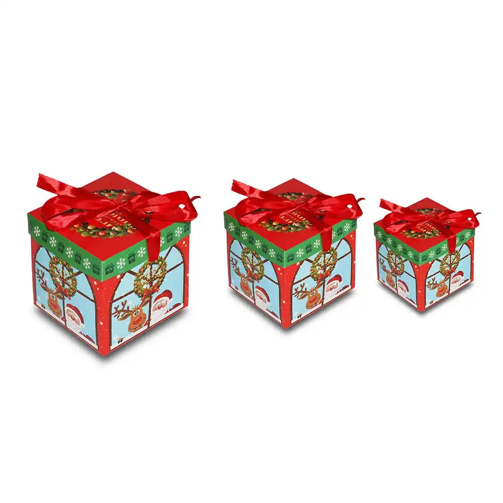 navidad merry christmas candy box bag christmas tree gift box
