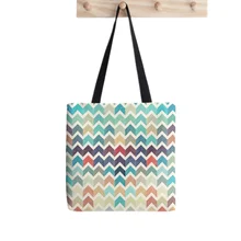 Shopper Watercolor Chevron Pattern Printed Tote Bag women Harajuku shopper handbag girl Shoulder shopping bag Lady Canvas Bag
Shopper Watercolor Chevron Pattern Printed Tote Bag women Harajuku shopper handbag girl Shoulder shopping bag Lady Canvas Bag