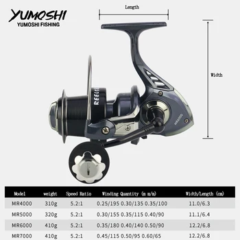 YUMOSHI Fishing Reel All Metal Spool Spinning Reel Drag Stainless Steel Handle Line Spool Saltwater Fishing Accessories
YUMOSHI Fishing Reel All Metal Spool Spinning Reel Drag Stainless Steel Handle Line Spool Saltwater Fishing Accessories