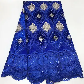 Blue African Velvet Lace Wedding Dress 5Yards African French Mesh Lace Fabric 2019 High Quality French Net Lace With Rhinestones
Blue African Velvet Lace Wedding Dress 5Yards African French Mesh Lace Fabric 2019 High Quality French Net Lace With Rhinestones