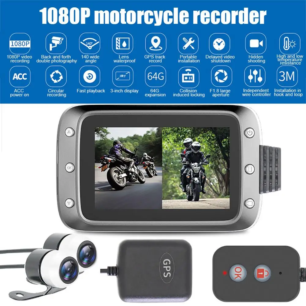 SALE Motorcycle Camera Driving Recorder Waterproof Dual Lens 3.0" LCD Screen Video Recorder Night Vision Motorcycle Recorder
SALE Motorcycle Camera Driving Recorder Waterproof Dual Lens 3.0" LCD Screen Video Recorder Night Vision Motorcycle Recorder