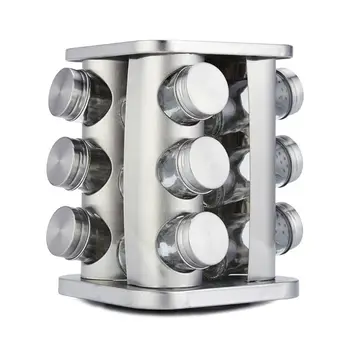 12 Pcs Rotating Base Seasoning Bottles Spice Rack Jars Durable Stainless Steel Q6PE
12 Pcs Rotating Base Seasoning Bottles Spice Rack Jars Durable Stainless Steel Q6PE