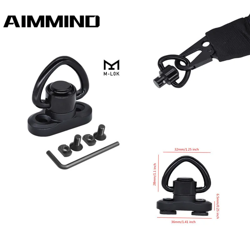 " Heart Shape " QD Sling Swivel With Black M-lok Rail Attachment Mount Adapter Kit
" Heart Shape " QD Sling Swivel With Black M-lok Rail Attachment Mount Adapter Kit