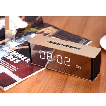 Bluetooth Speaker Digital Alarm Clock Radio Mirror Display Led Display Modern Wireless Call Snooze Function Table Clock
Bluetooth Speaker Digital Alarm Clock Radio Mirror Display Led Display Modern Wireless Call Snooze Function Table Clock