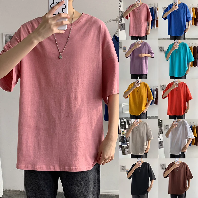 Mens Fashion Plain T Shirts 10 Colors Summer Clothes for Men Regular Fit Top Tees Plus Size Outdoor Streetwear Tee Shirt Homme
Mens Fashion Plain T Shirts 10 Colors Summer Clothes for Men Regular Fit Top Tees Plus Size Outdoor Streetwear Tee Shirt Homme