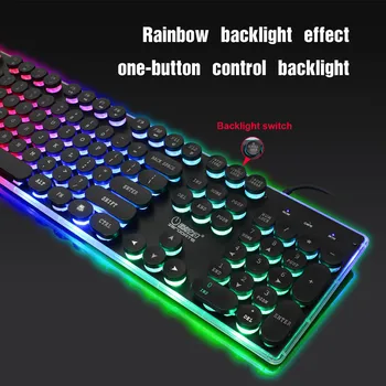 Wired Keyboard 104 Keys 3 Backlit Color Multimedia Ergonomic Keyboard for Laptop PC FKU66
Wired Keyboard 104 Keys 3 Backlit Color Multimedia Ergonomic Keyboard for Laptop PC FKU66