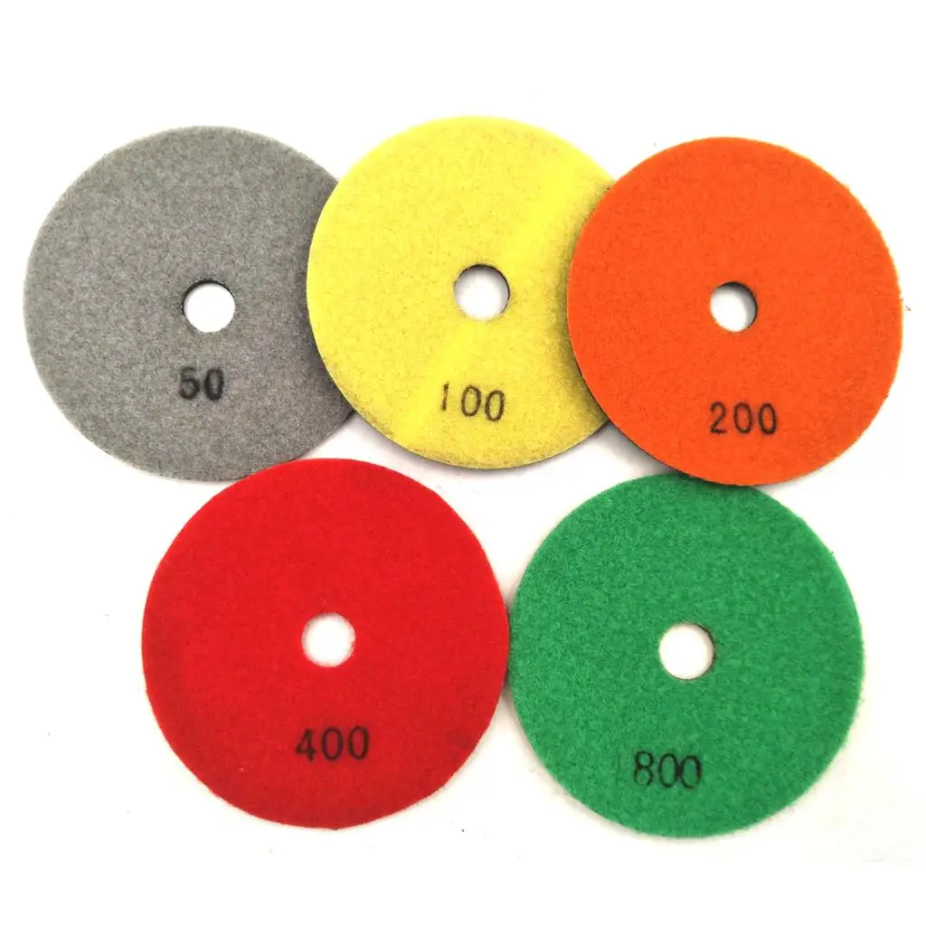 Hot 5 PCS Stone Concrete Marble Quartz Granite 4 Inch Diamond Wet Sanding Polishing Polisher Pads Kit Tools for Wet Grinder Poli
Hot 5 PCS Stone Concrete Marble Quartz Granite 4 Inch Diamond Wet Sanding Polishing Polisher Pads Kit Tools for Wet Grinder Poli