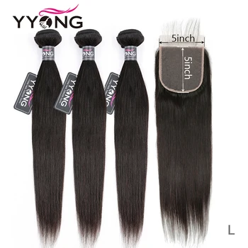 Yyong 4x4 & 5x5 Closure With Bundles 8-30inch Peruvian Straight Bundles With Closure Remy Human Hair Lace Closure With Bundles
Yyong 4x4 & 5x5 Closure With Bundles 8-30inch Peruvian Straight Bundles With Closure Remy Human Hair Lace Closure With Bundles