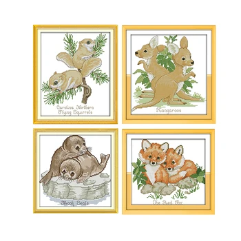 Joy Sunday Squirrel Sea Dogs Foxes Kangaroo Animals Painting Counted Printed On Canvas Cross Stitch Kits DMC 11&14CT Needlework
Joy Sunday Squirrel Sea Dogs Foxes Kangaroo Animals Painting Counted Printed On Canvas Cross Stitch Kits DMC 11&14CT Needlework
