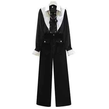 new fashion large size ladies two-piece autumn clothing set women black blouse pants outfit leisure vogue office suit lady
new fashion large size ladies two-piece autumn clothing set women black blouse pants outfit leisure vogue office suit lady