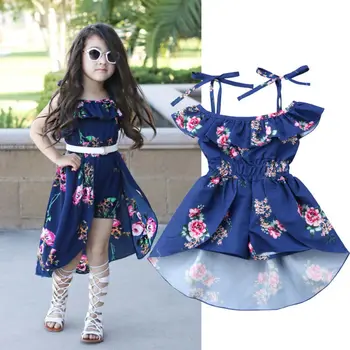 Kids Baby Girls Romper Infant Toddler Summer Blue Floral Off Shoulder Sleeveless Ruffle Cute Jumpsuit Playsuit Clothing 
Kids Baby Girls Romper Infant Toddler Summer Blue Floral Off Shoulder Sleeveless Ruffle Cute Jumpsuit Playsuit Clothing