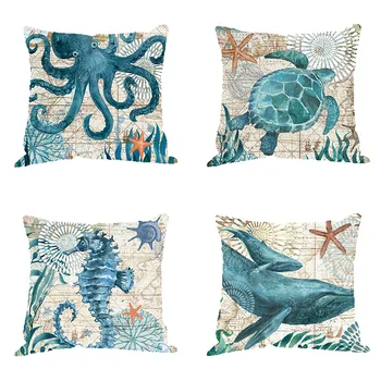 45x45cm Blue Ocean Cushion Pillow Case Home Textile Products Sea Animal Cushion Cover Decorative Pillowcase
45x45cm Blue Ocean Cushion Pillow Case Home Textile Products Sea Animal Cushion Cover Decorative Pillowcase