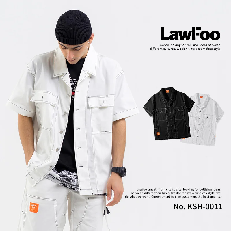 Lawfoo Men'S Wear Spring And Summer New Style Popular Brand Function-Style Multi-pockets Workwear Coat MEN'S Short-sleeved
Lawfoo Men'S Wear Spring And Summer New Style Popular Brand Function-Style Multi-pockets Workwear Coat MEN'S Short-sleeved