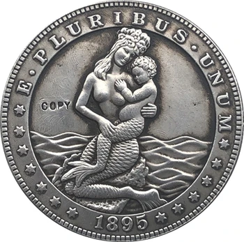 Hobo Nickel USA Morgan Dollar 1895 COIN COPY Type 87
Hobo Nickel USA Morgan Dollar 1895 COIN COPY Type 87