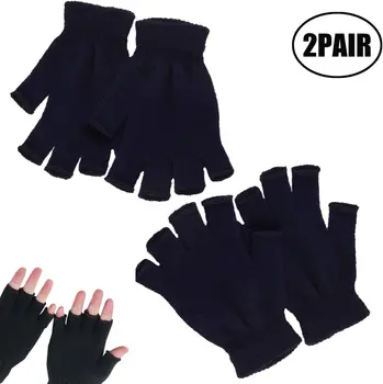 Lvcky 2 Pair Unisex Half Finger Gloves Winter Stretchy Knit Fingerless Gloves in Common Size
Lvcky 2 Pair Unisex Half Finger Gloves Winter Stretchy Knit Fingerless Gloves in Common Size