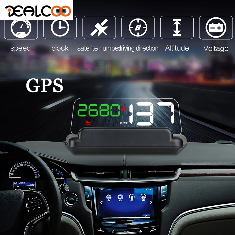 Dealcoo 5.0 Inch GPS HUD Car HUD GPS Head Up Display Projector on The Windshield GPS Speedometer HUD Display Car Speed Projector
Dealcoo 5.0 Inch GPS HUD Car HUD GPS Head Up Display Projector on The Windshield GPS Speedometer HUD Display Car Speed Projector