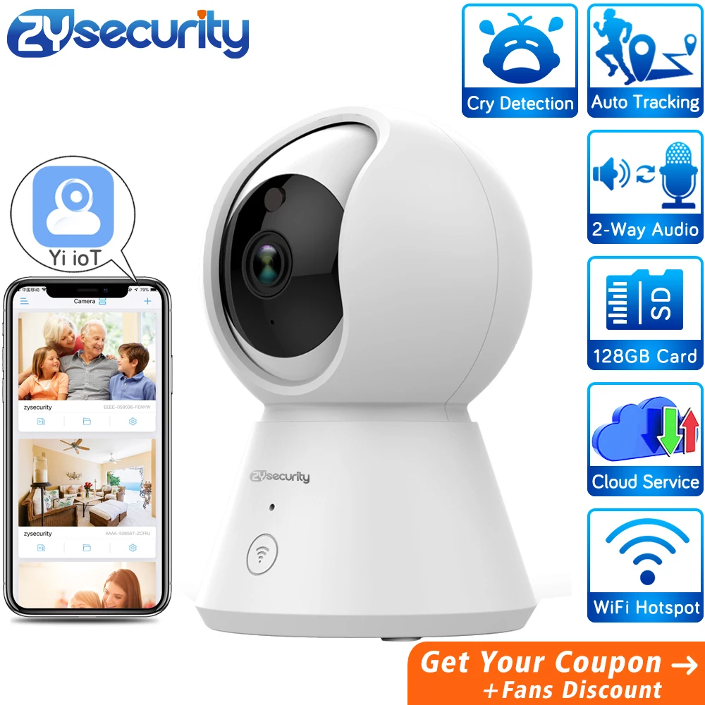1080p Wireless Home Security WiFi IP Camera Baby Monitor Auto Tracking Cloud Video Surveillance Security CCTV Camera PTZ Yiiot
1080p Wireless Home Security WiFi IP Camera Baby Monitor Auto Tracking Cloud Video Surveillance Security CCTV Camera PTZ Yiiot
