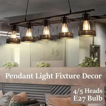 E27 Pendant Light Retro Industrial Pendant Lamp Hallway Bedroom Home Bar Lighting Fixture Home Decoration 85-240V 4/5 Heads
E27 Pendant Light Retro Industrial Pendant Lamp Hallway Bedroom Home Bar Lighting Fixture Home Decoration 85-240V 4/5 Heads