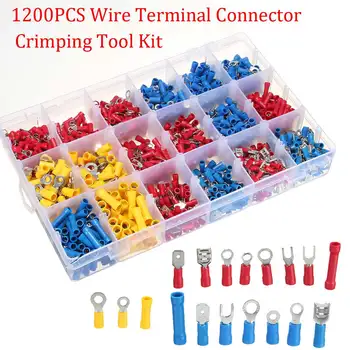 1200PCS/Set Insulated Crimp Terminals Electrical Wire Cable Crimping Terminal Connector Set Assortment Kit
1200PCS/Set Insulated Crimp Terminals Electrical Wire Cable Crimping Terminal Connector Set Assortment Kit