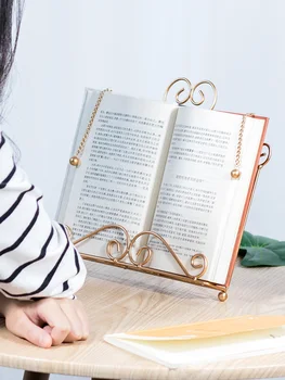 Iron simple reading stand on the table reading rack multi-function book folder book stand to read the bookshelf
Iron simple reading stand on the table reading rack multi-function book folder book stand to read the bookshelf