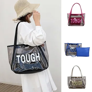 Baguette Bag Letter Print Women Ladies Transparent Crossbody Bags Messenger Handbag Waterproof Beach Bags 2pcs 1set#G30
Baguette Bag Letter Print Women Ladies Transparent Crossbody Bags Messenger Handbag Waterproof Beach Bags 2pcs 1set#G30
