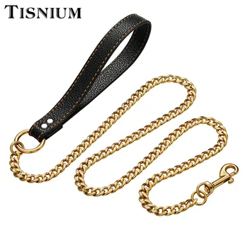 11mm Pet dog leash Gold Color dog chain Solid stainless steel dog rope pet supplies small medium large pet rope Labrador
11mm Pet dog leash Gold Color dog chain Solid stainless steel dog rope pet supplies small medium large pet rope Labrador