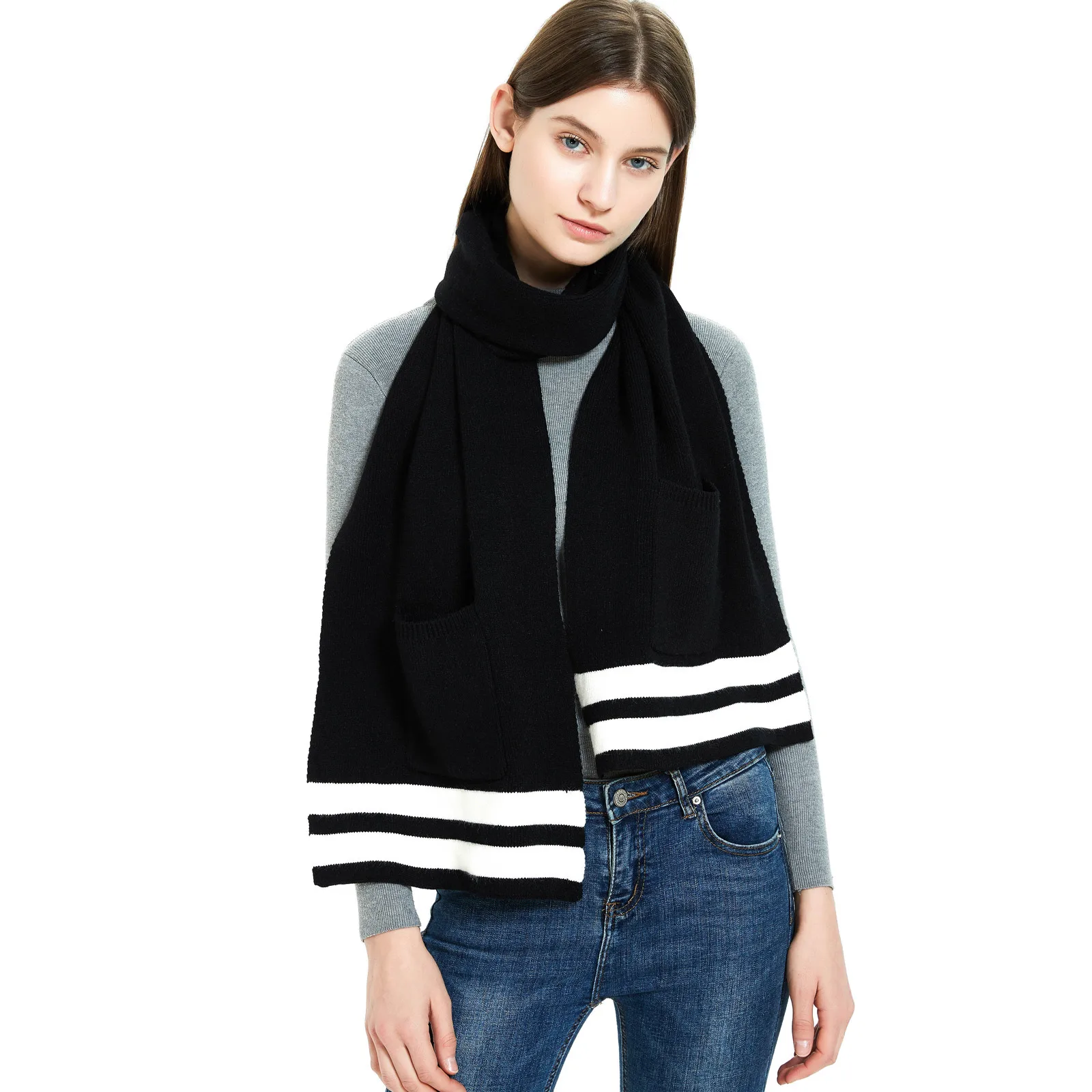 2021 Women Warm Scarf Spring Winter Knitted Wool Scarf Shawl Core-spun Pure Color Pocket Cashmere Scarves Lady Neck Bandana
2021 Women Warm Scarf Spring Winter Knitted Wool Scarf Shawl Core-spun Pure Color Pocket Cashmere Scarves Lady Neck Bandana