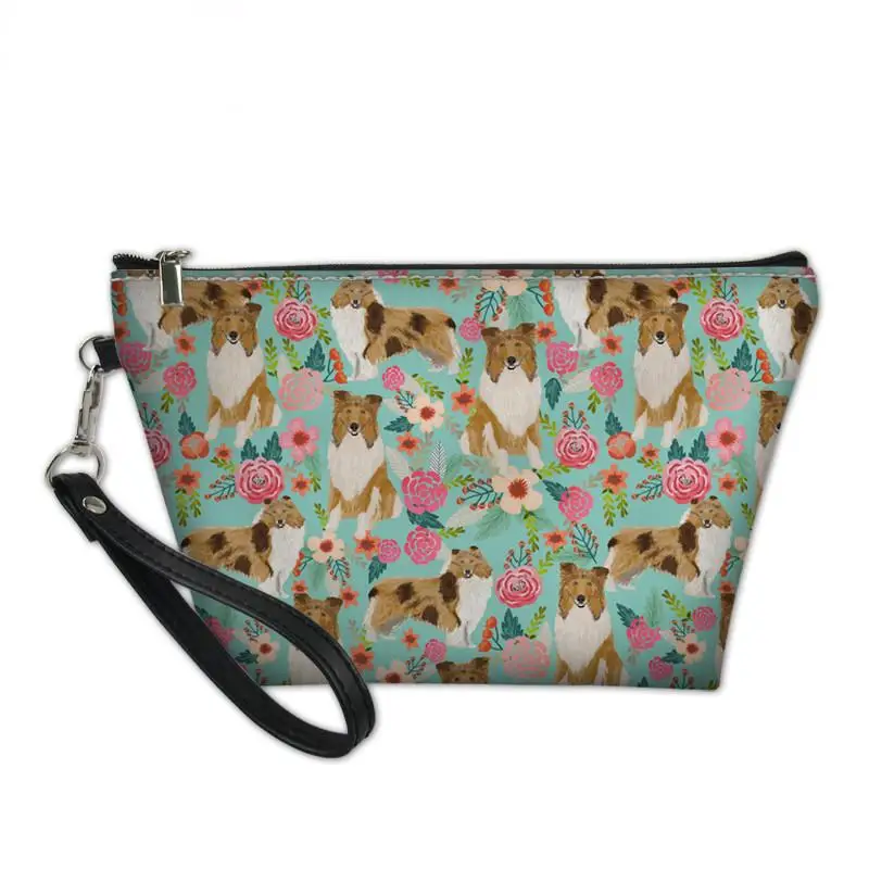 Cosmetic Bags for Makeup Women Rough Collie Printing Make Up Pouch Ladies PU Leather Wash Kit Bag Girls Neceser Mujer
Cosmetic Bags for Makeup Women Rough Collie Printing Make Up Pouch Ladies PU Leather Wash Kit Bag Girls Neceser Mujer