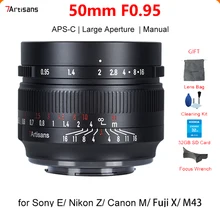 

7 Artisans 7artisans 50mm F0.95 APS-C Manual Focus Lens Large Aperture Portrait for Nikon Z M4/3 Fuji XF Canon EF-M EOS-M Sony E
