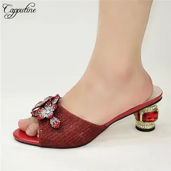 Graceful Red Wedding/ Party African High Heel Slipper Shoes With Rhinestones 678-4 Heel Height 6.5CM
Graceful Red Wedding/ Party African High Heel Slipper Shoes With Rhinestones 678-4 Heel Height 6.5CM