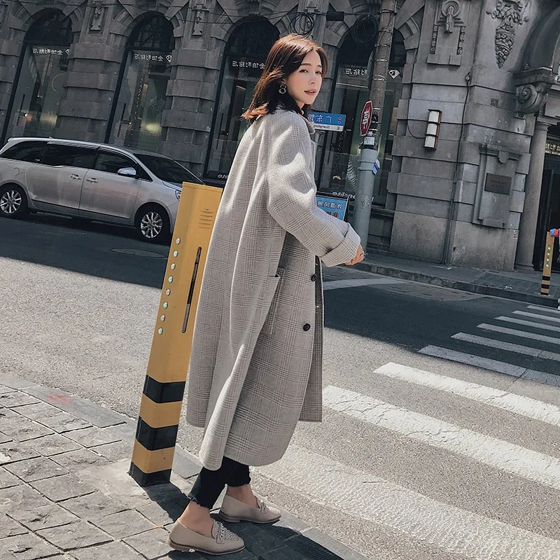 Photo Shoot CHIC Korean-style College Style Plaid Fold-down Collar Single Breasted Straight-Cut over-the-Knee Wool Duffle Coat O
Photo Shoot CHIC Korean-style College Style Plaid Fold-down Collar Single Breasted Straight-Cut over-the-Knee Wool Duffle Coat O