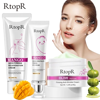 RtopR Mango Firming Skin Moisturize Anti-aging Neck Eye Cream Pores Shrinkage Improve Dullness Olive Peptid Cream Skin Care Set
RtopR Mango Firming Skin Moisturize Anti-aging Neck Eye Cream Pores Shrinkage Improve Dullness Olive Peptid Cream Skin Care Set