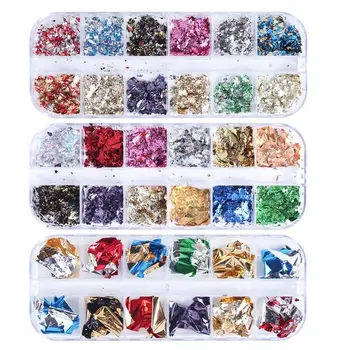 12 Grid Magic Mirror Nail Glitter Sequins Golden Foil Tips Flakes Sparkly 3D Hexagon Colorful Spangles Polish Manicure Nails Art
12 Grid Magic Mirror Nail Glitter Sequins Golden Foil Tips Flakes Sparkly 3D Hexagon Colorful Spangles Polish Manicure Nails Art