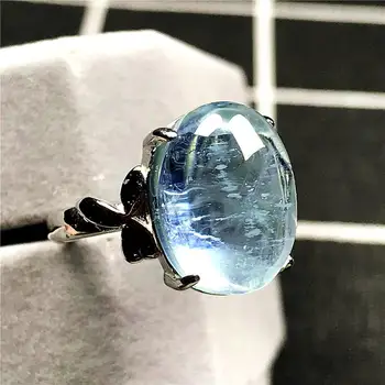 Top Natural Ocean Blue Aquamarine Beads Ring Jewelry For Woman Man 15x10mm Oval Crystal Gemstone Silver Adjustable Ring AAAAA
Top Natural Ocean Blue Aquamarine Beads Ring Jewelry For Woman Man 15x10mm Oval Crystal Gemstone Silver Adjustable Ring AAAAA