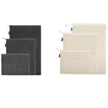 6Pcs Fruit/Vegetable/Rice/Bread Reusable String Bag for Grocery Shopper Mesh Cloth Linen Sundries Storage Bag for Home Organizer
6Pcs Fruit/Vegetable/Rice/Bread Reusable String Bag for Grocery Shopper Mesh Cloth Linen Sundries Storage Bag for Home Organizer