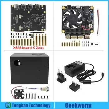 Raspberry Pi X828 2.5" SATA HDD/SSD Storage Expansion Board+X735 Power Management Board+Matel Case+Power Supply for Pi 4 Model B
Raspberry Pi X828 2.5" SATA HDD/SSD Storage Expansion Board+X735 Power Management Board+Matel Case+Power Supply for Pi 4 Model B