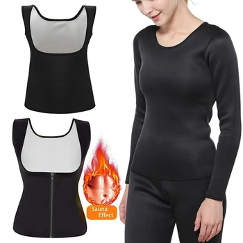 

Silver Ion Coating Women's Sweat Suits Body Shaper Slimming Shirt Waist Trainer Corset Tank Tops Multiple Styles Sauna Shapewear