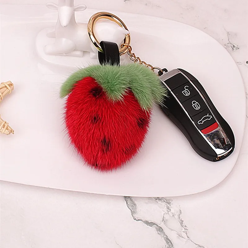 Cute Mink Fur Ball Pompom Diy Straberry Keychains Keyring For Girls Bag Charm Backpacks Key Chain Women Birthday Gift New
Cute Mink Fur Ball Pompom Diy Straberry Keychains Keyring For Girls Bag Charm Backpacks Key Chain Women Birthday Gift New