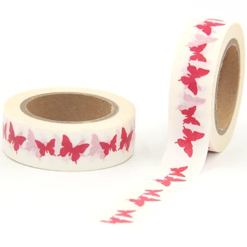 New Arrival 1PC 15MM*10M Red Butterfly Washi Tape Wide Sticky Adhesive Tape Scrapbooking Album DIY Decorative Paper Tape
New Arrival 1PC 15MM*10M Red Butterfly Washi Tape Wide Sticky Adhesive Tape Scrapbooking Album DIY Decorative Paper Tape