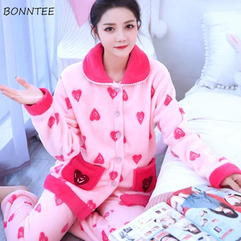 Pajama Sets Flannel Thicker Winter All-match Soft Loose Womens Korean Style Harajuku Kawaii Printed Pajamas High Quality Clothes
Pajama Sets Flannel Thicker Winter All-match Soft Loose Womens Korean Style Harajuku Kawaii Printed Pajamas High Quality Clothes