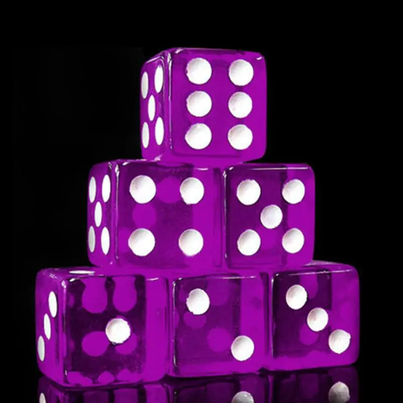 10pcs16mm high quality transparent purple acrylic 6-sided dice, an indispensable tool for club/party/family games
10pcs16mm high quality transparent purple acrylic 6-sided dice, an indispensable tool for club/party/family games