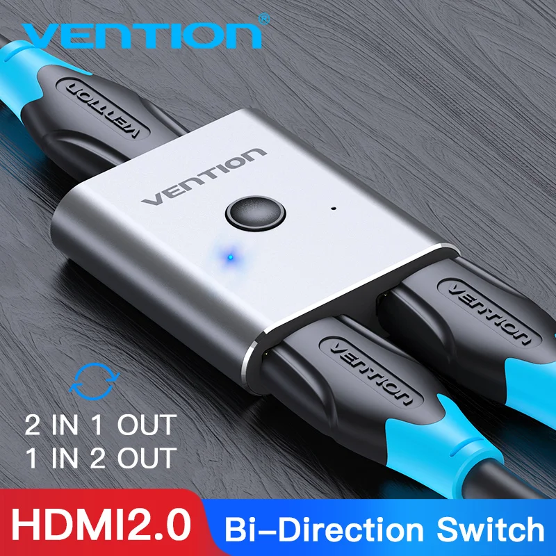 Vention HDMI Switch Bi-Direction 2.0 HDMI Splitter 1x2/2x1 Adapter 2 in 1 out Converter for PS4 Pro/4/3 TV Box HDMI 4K Switcher
Vention HDMI Switch Bi-Direction 2.0 HDMI Splitter 1x2/2x1 Adapter 2 in 1 out Converter for PS4 Pro/4/3 TV Box HDMI 4K Switcher