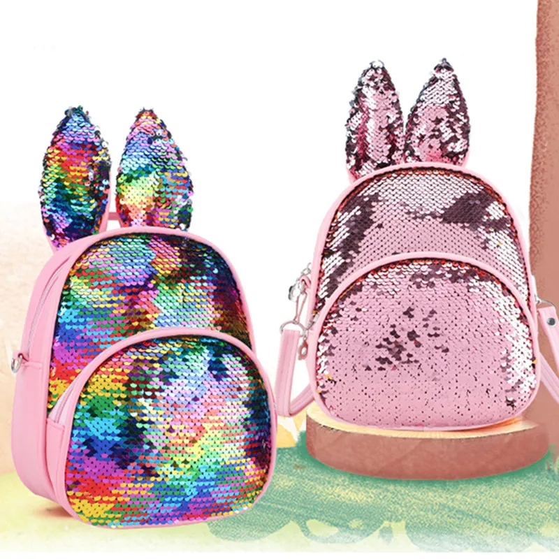 2019 Fashion Pu Sequin Children Backpack Large-Volume CHILDREN'S Bag Young STUDENT'S Cute Rabbit Eared Backpack
2019 Fashion Pu Sequin Children Backpack Large-Volume CHILDREN'S Bag Young STUDENT'S Cute Rabbit Eared Backpack