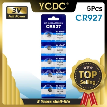 YCDC 5pieces 3V CR927 Lithium Li Ion Button Coin Cells Batteries 927 DL927 BR927 CR927-1W ECR927 5011LC KCR927 LM927 Bateria 
YCDC 5pieces 3V CR927 Lithium Li Ion Button Coin Cells Batteries 927 DL927 BR927 CR927-1W ECR927 5011LC KCR927 LM927 Bateria